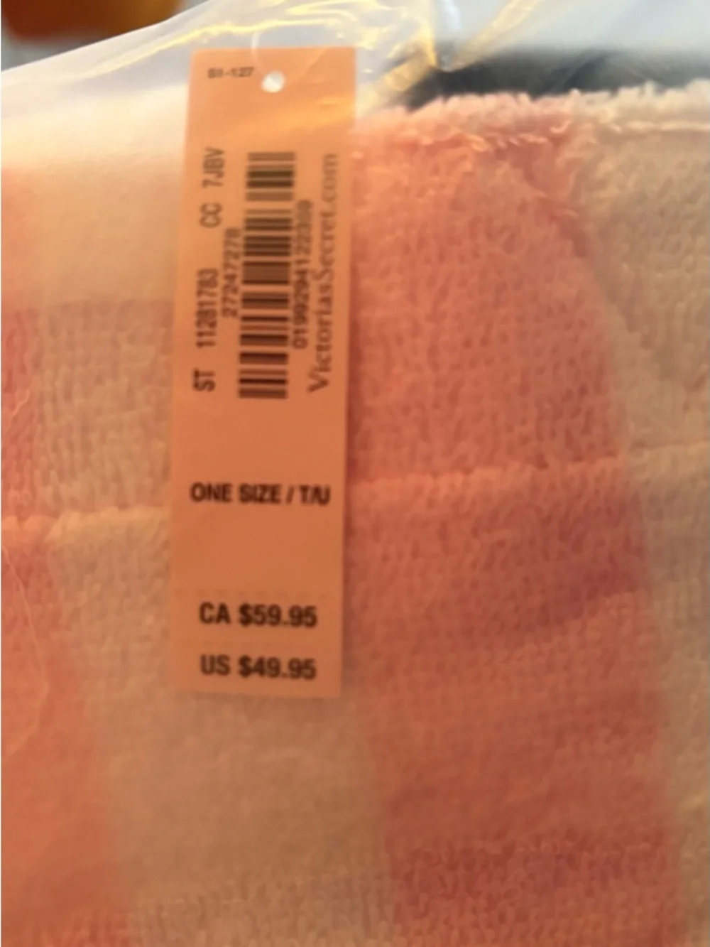 Victoria's Secret Pink & White Striped Terry Beach Bag - Picture 6 of 6